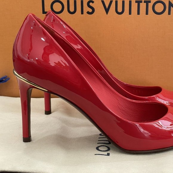COPY - Louis Vuitton Eyeline Red Pump Heels pointed toe patent leather red Size… - Picture 5 of 8